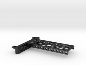 G751 M.2 Bracket With Holes For 2 Drives closed to in Polished and Bronzed Black Steel