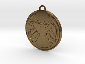 Shield Hydra Pendant in Natural Bronze