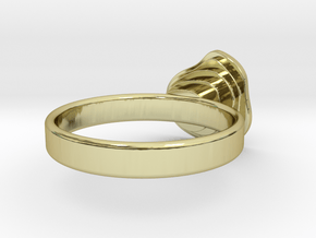 Gold Mine Ring - UK L (inside diameter 16.31mm) in 18k Gold Plated Brass