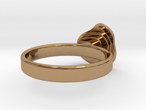 Gold Mine Ring - UK L (inside diameter 16.31mm) in Polished Brass