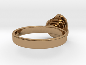Gold Mine Ring - UK M (inside diameter 16.71mm) in Polished Brass