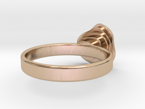 Gold Mine Ring - UK M (inside diameter 16.71mm) in 14k Rose Gold Plated Brass