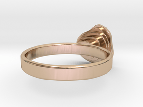 Gold Mine ring - UK O (inside diameter 17.53mm) in 14k Rose Gold Plated Brass