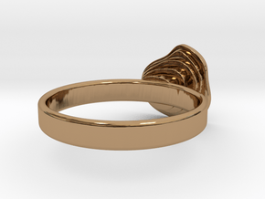 Gold Mine ring - UK N (inside diameter 17.2mm) in Polished Brass