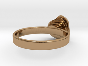 Gold Mine ring - UK P (inside diameter 17.93mm) in Polished Brass