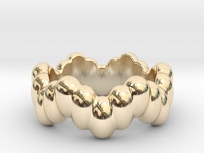 Biological Ring 19 - Italian Size 19 in 14k Gold Plated Brass