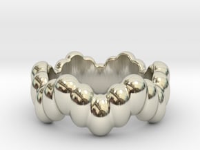 Biological Ring 24 - Italian Size 24 in 14k White Gold