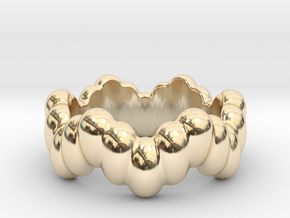 Biological Ring 33 - Italian Size 33 in 14k Gold Plated Brass