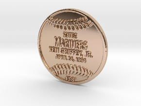 Griffey Replica Plaque in 14k Rose Gold Plated Brass
