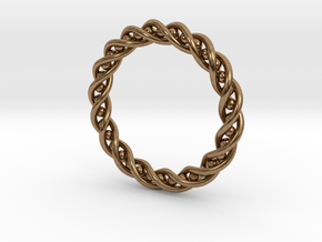 Twisted Single Strand Ring No.2 in Natural Brass