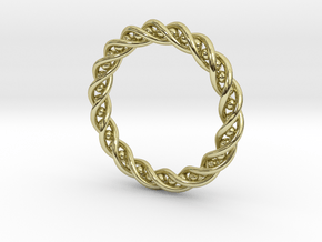 Twisted Single Strand Ring No.2 in 18k Gold Plated Brass