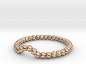 Bead Ball Band W-001 in 14k Rose Gold Plated Brass