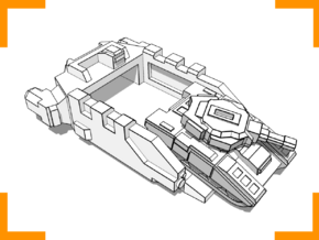 "Ironhull" Landing Craft + "Leopard" Tank 6mm in White Natural Versatile Plastic