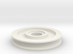 Pulley 01 in White Natural Versatile Plastic