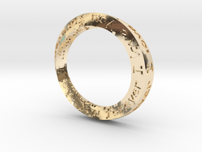 Mobius ring "I Love You Forever" Size 5 in 14K Yellow Gold