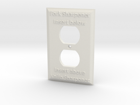 Sharpener Outlet in White Natural Versatile Plastic