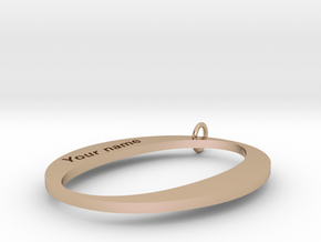 O in 14k Rose Gold Plated Brass