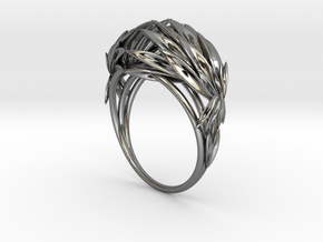 Oath Ring (Size 5.0) in Rhodium Plated Brass