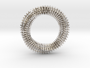 Mobius Ring Pendant v3 in Platinum