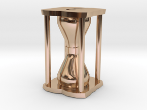 Number Hourglass Token in 14k Rose Gold Plated Brass