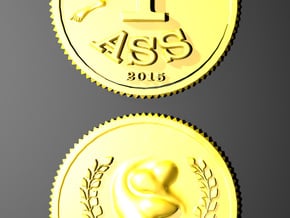 1 Ass Coin in 14K Yellow Gold