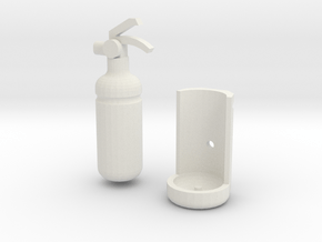 1/10 Scale Extinguisher Kit  in White Natural Versatile Plastic