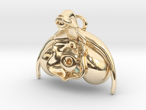 Anatomical Clit Charm in 14k Gold Plated Brass: Small