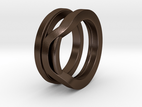 Balem's Ring1 - US-Size 2 1/2 (13.61 mm) in Polished Bronze Steel