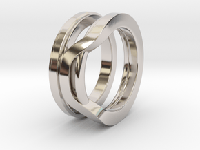 Balem's Ring1 - US-Size 5 (15.70 mm) in Rhodium Plated Brass