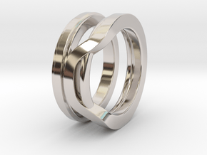 Balem's Ring1 - US-Size 6 1/2 (16.92 mm) in Rhodium Plated Brass