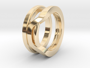 Balem's Ring1 - US-Size 7 1/2 (17.75 mm) in 14k Gold Plated Brass