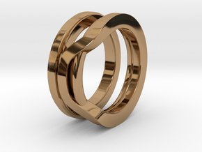 Balem's Ring1 - US-Size 5 1/2 (16.10 mm) in Polished Brass