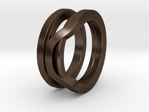 Balem's Ring1 - US-Size 12 1/2 (21.89 mm) in Polished Bronze Steel