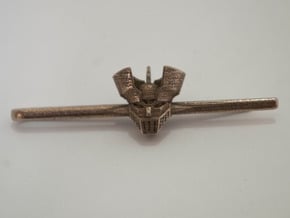 Mazinger Z Tie Clip in Polished Bronzed Silver Steel