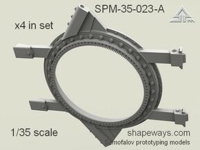 1/35 SPM-35-023A Humvee turret ring, x4 in set in Clear Ultra Fine Detail Plastic