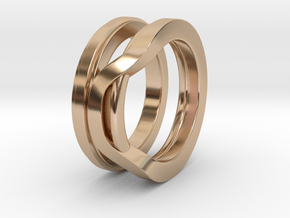Balem's Ring1 - US-Size 8 1/2 (18.53 mm) in 14k Rose Gold Plated Brass