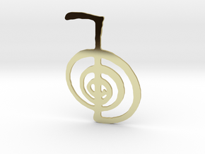 Reiki Power Symbol in 18k Gold Plated Brass