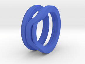 Balem's Ring1 - US-Size 12 (21.49 mm) in Blue Processed Versatile Plastic