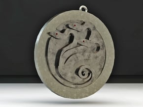 Hydra medallion by Martinus in Polished Bronzed Silver Steel