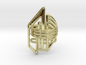 Balem's Ring2 - US-Size 6 1/2 (16.92 mm) in 18k Gold Plated Brass