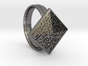 Btc Ring in Polished Nickel Steel