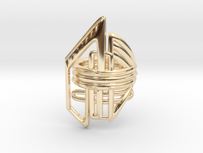 Balem's Ring2 - US-Size 6 (16.51 mm) in 14k Gold Plated Brass