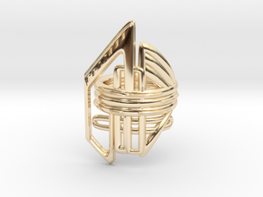 Balem's Ring2 - US-Size 5 1/2 (16.10 mm) in 14k Gold Plated Brass