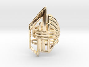 Balem's Ring2 - US-Size 5 (15.70 mm) in 14k Gold Plated Brass