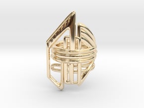 Balem's Ring2 - US-Size 4 1/2 (15.27 mm) in 14k Gold Plated Brass