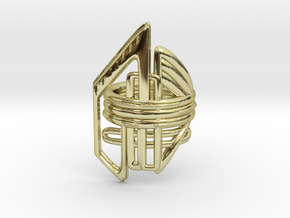 Balem's Ring2 - US-Size 3 (14.05 mm) in 18k Gold Plated Brass