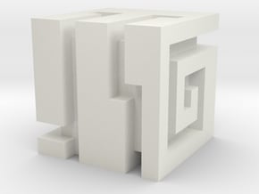 BIONICLE Nuva Cube in White Natural Versatile Plastic