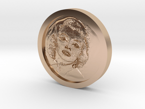 Marilyn Monroe Coin in 14k Rose Gold Plated Brass