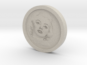 Marilyn Monroe Coin in Natural Sandstone