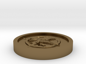 The hunger games Coin in Polished Bronze